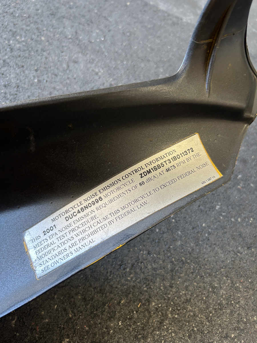 Ducati 748 996 998 916 Biposto Tail Fairing OEM