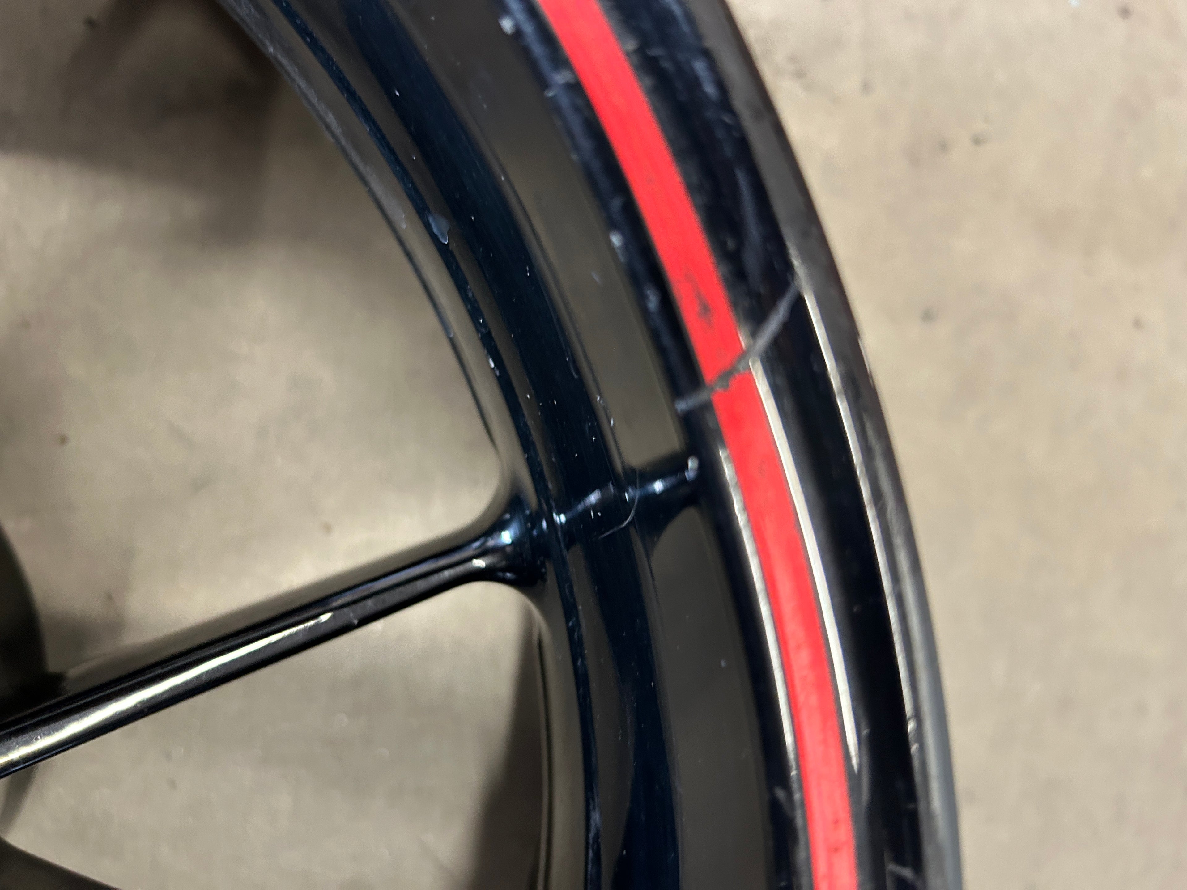 2009-2014 BMW S1000RR BLACK REAR WHEEL RIM (53711760)