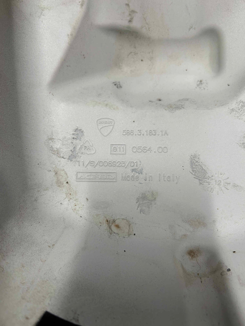 Ducati 848 1098 1198 OEM Fuel Tank White 2008-2013