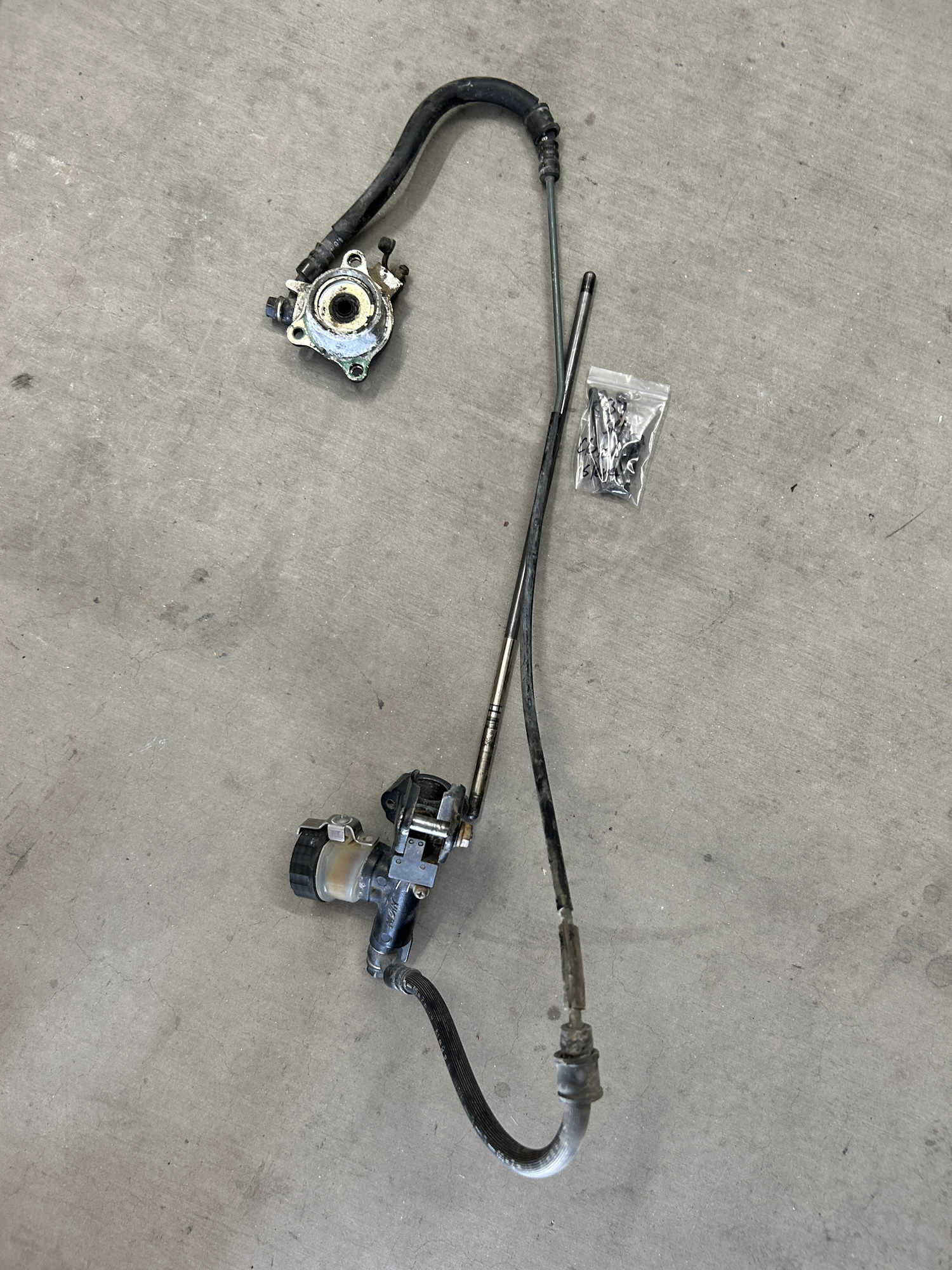 Honda RC51 RVT1000R Clutch Master Slave Cylinder Pushrod Rod complete OEM 00-06