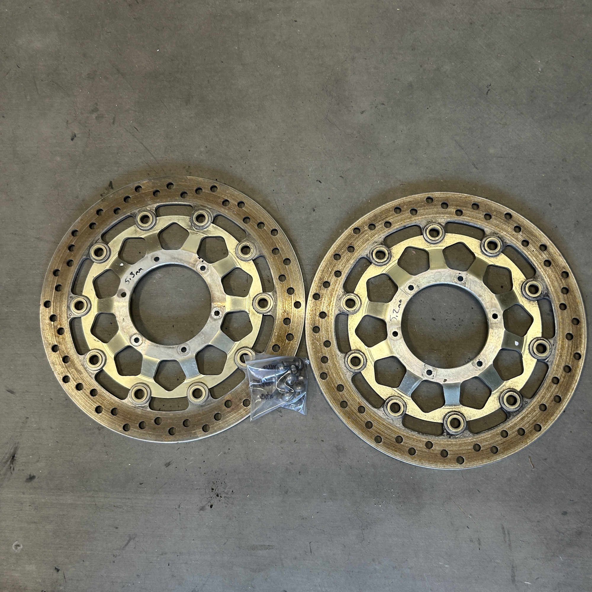 04-05 HONDA CBR1000RR FRONT BRAKE ROTORS DISC OEM LEFT RIGHT 2004-2005
